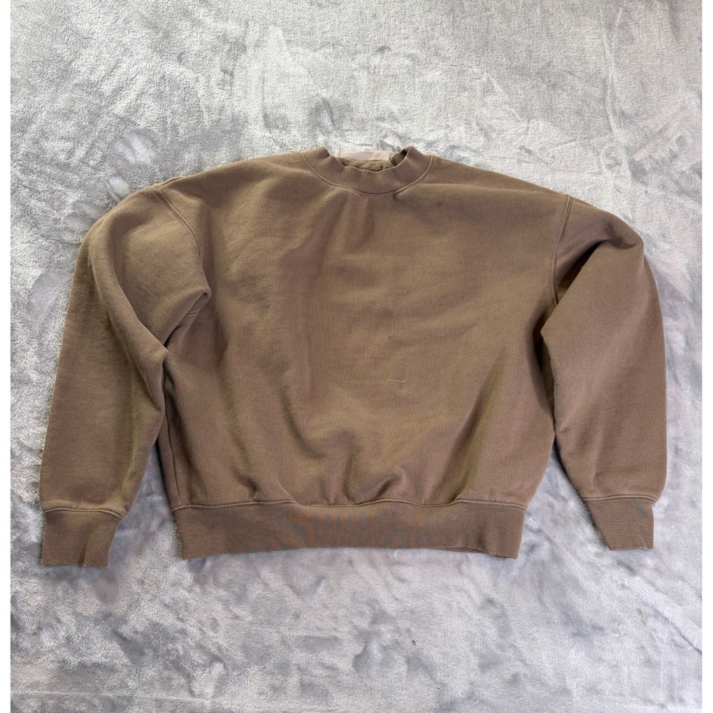 Fear of God Blank Faded E Essentials Crewneck Sweatshirt Youth 12 Brown